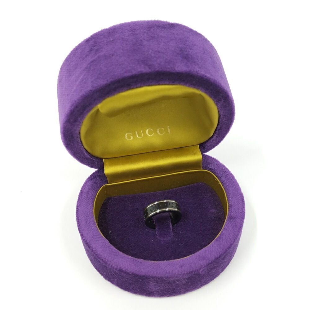Gucci Icon Ring Ceramic Metal 18k White Gold