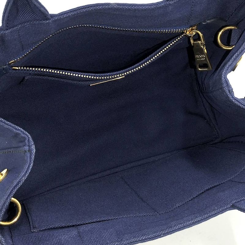 Prada Canapa Tote 2-Way Canvas Blue