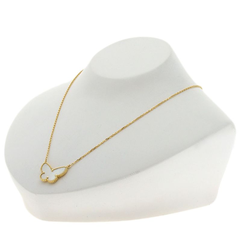 Van Cleef & Arpels Lucky Alhambra Papillon Necklace 18k Yellow Gold