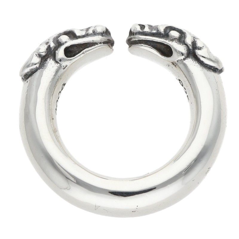 Chrome Hearts Double Dog Ring Dog Silver