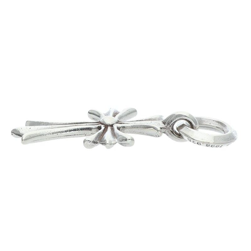 Chrome Hearts Tiny CH Cross Charm Silver Necklace Top