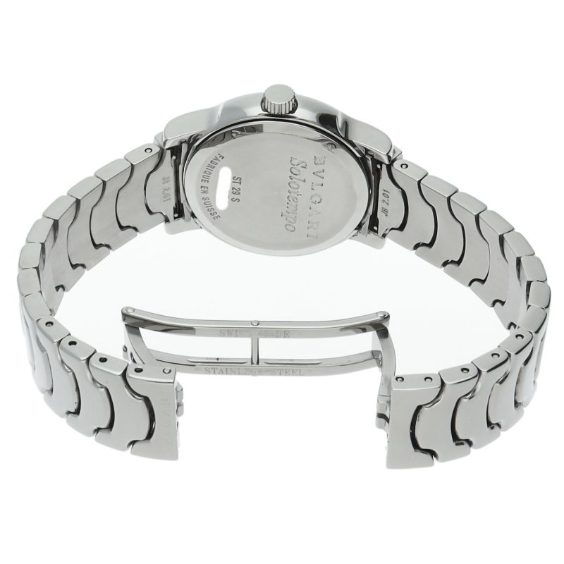 Bvlgari Solo Tempo Watch SS White Polished