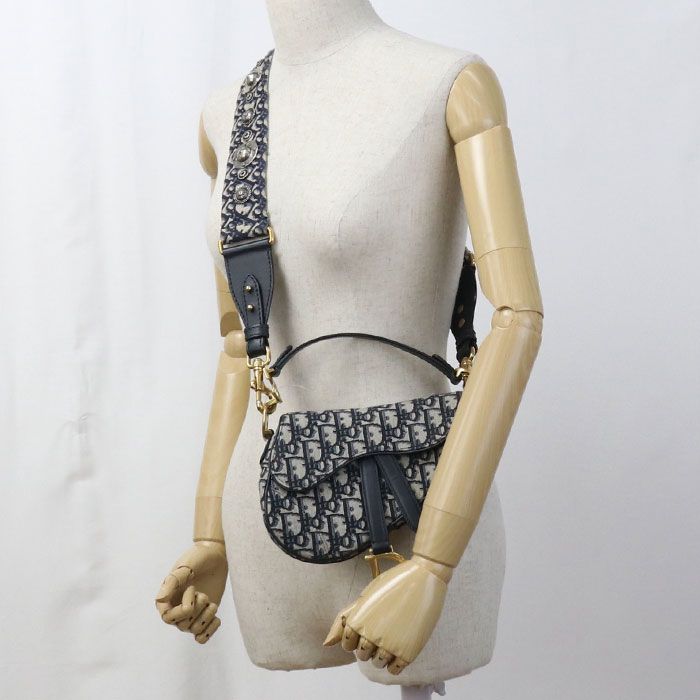 Dior Mini Saddle Shoulder Bag Jacquard