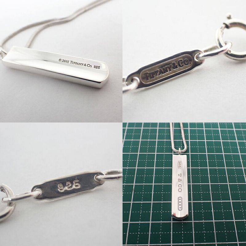 Tiffany & Co 925 Bar Pendant Necklace
