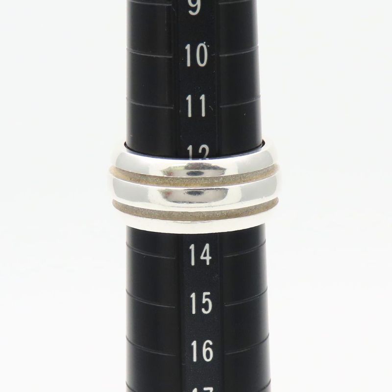 Tiffany & Co Ring Grouped Double Line Silver Standard