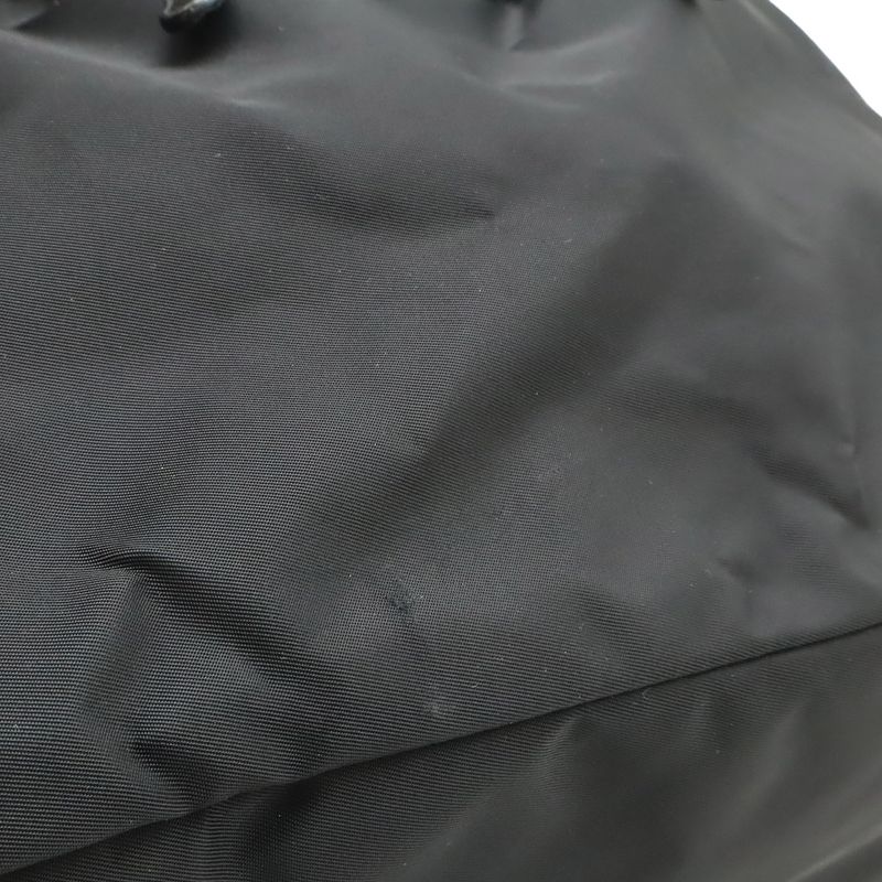 Prada Ribbon Braided Tote 2-Way Shoulder Bag Nylon Nero Black Gold