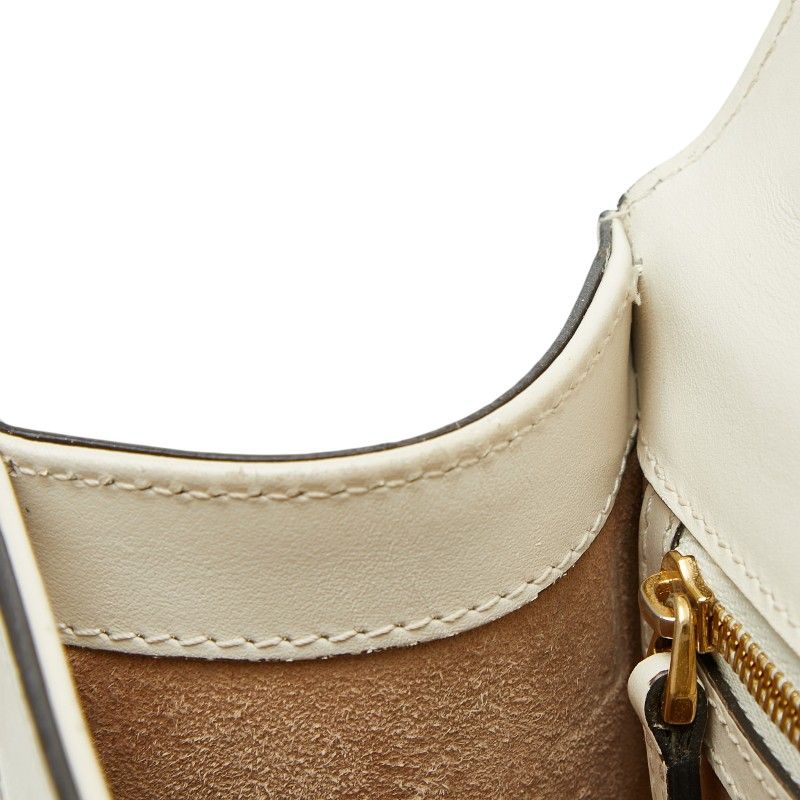 Gucci Sherry Line Sylvie Shoulder Bag White Multicolor Leather