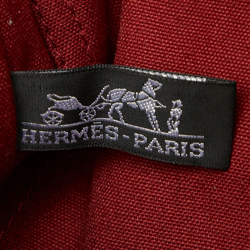 Hermes Fourre Tout PM Mini Tote Red Canvas