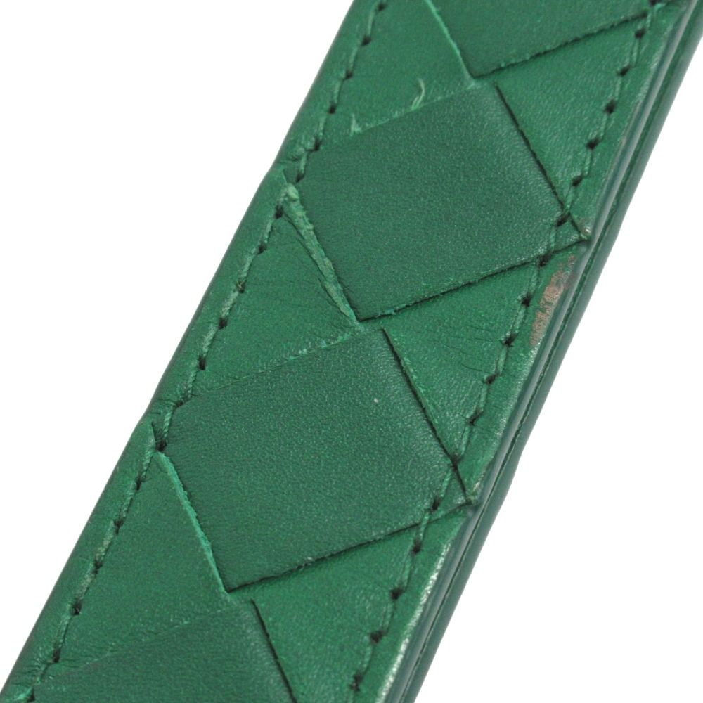 Bottega Veneta Key Ring Key Strap Intrecciato Leather Green