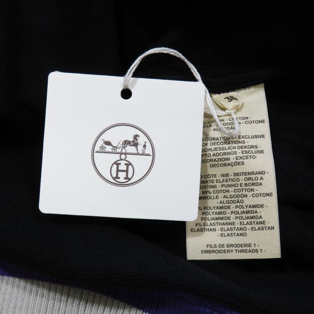 Hermes Figure Artistic Sweatshirt Trainers V-neck Patch Embroidery 36 Black