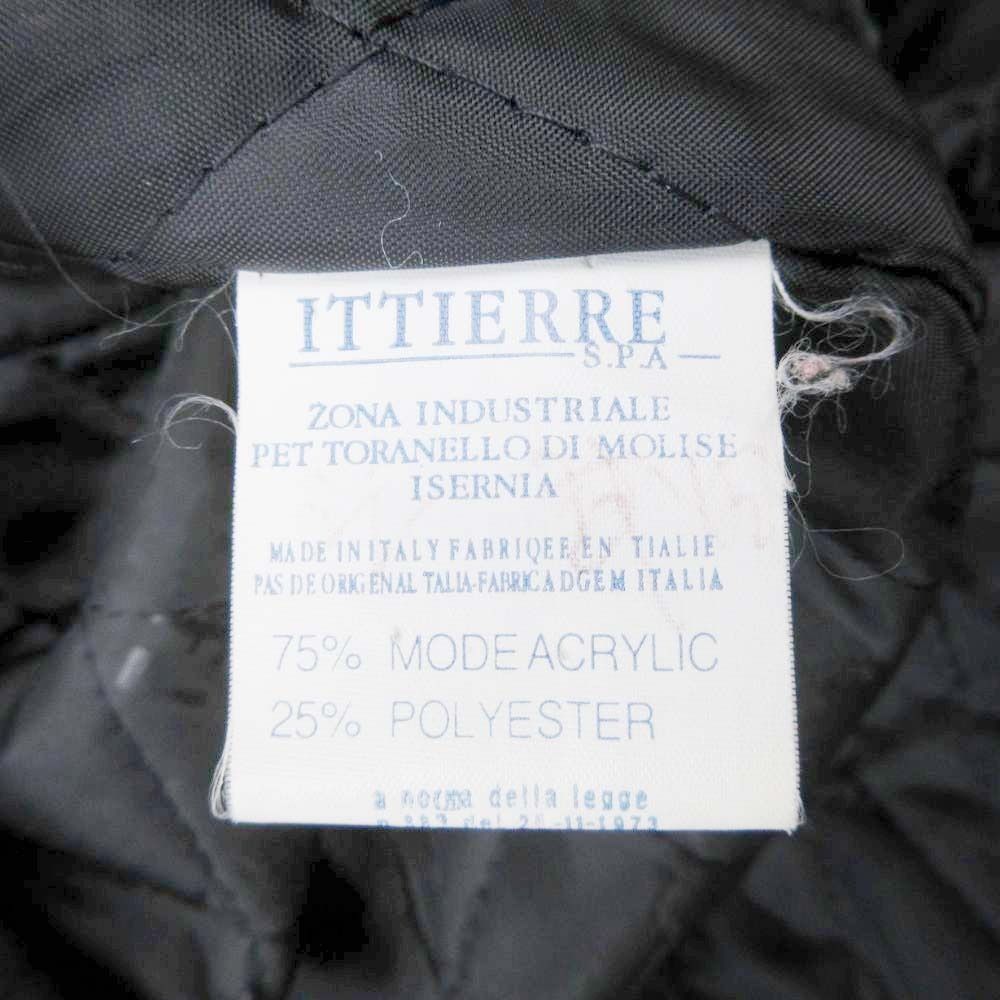 Fendi Vintage Zucca Pattern Coat Jacket Outer Fur Ittierre Black Beige