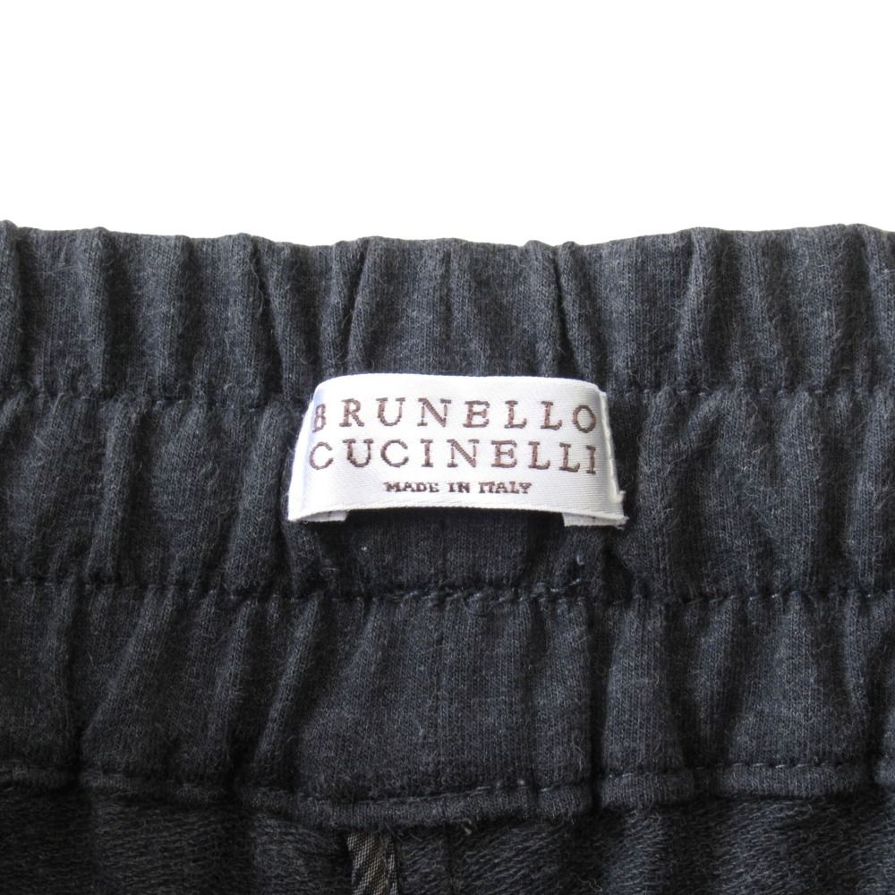 Brunello Cucinelli Sweatshirt Wide Baker Pants Bijoux 40 Charcoal Gray