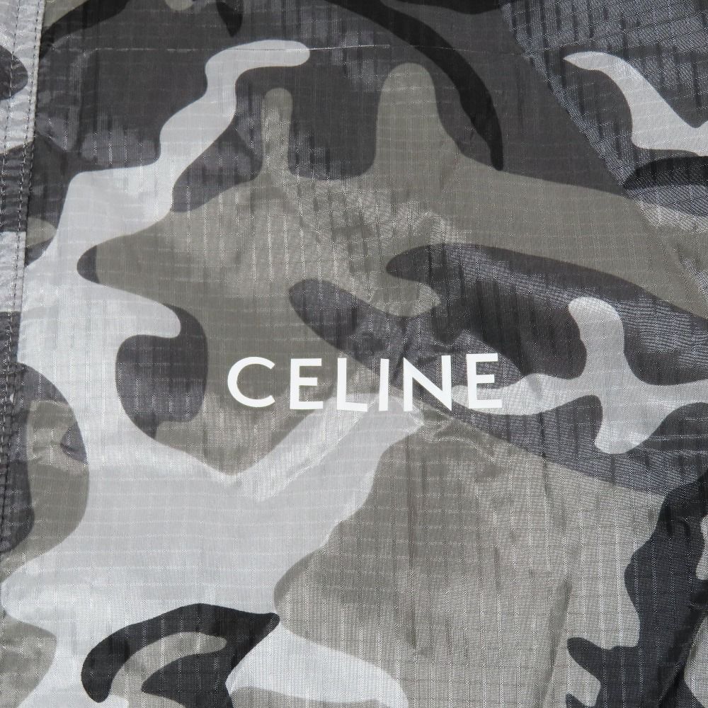 Celine Eddie Era Camouflage Pullover Nylon Jacket Windbreaker 44 Gray