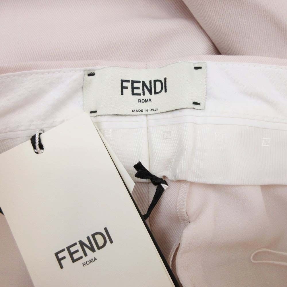 Fendi Silhouette Trousers Pants Pleated 38 Pink Beige