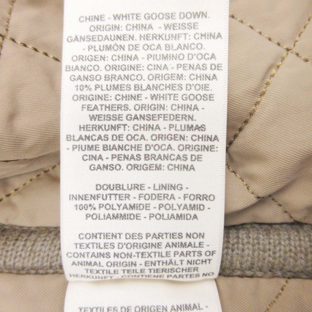 Hermes Logo Oversize Knit Quilted Lining Jacket Coat 40 Brown