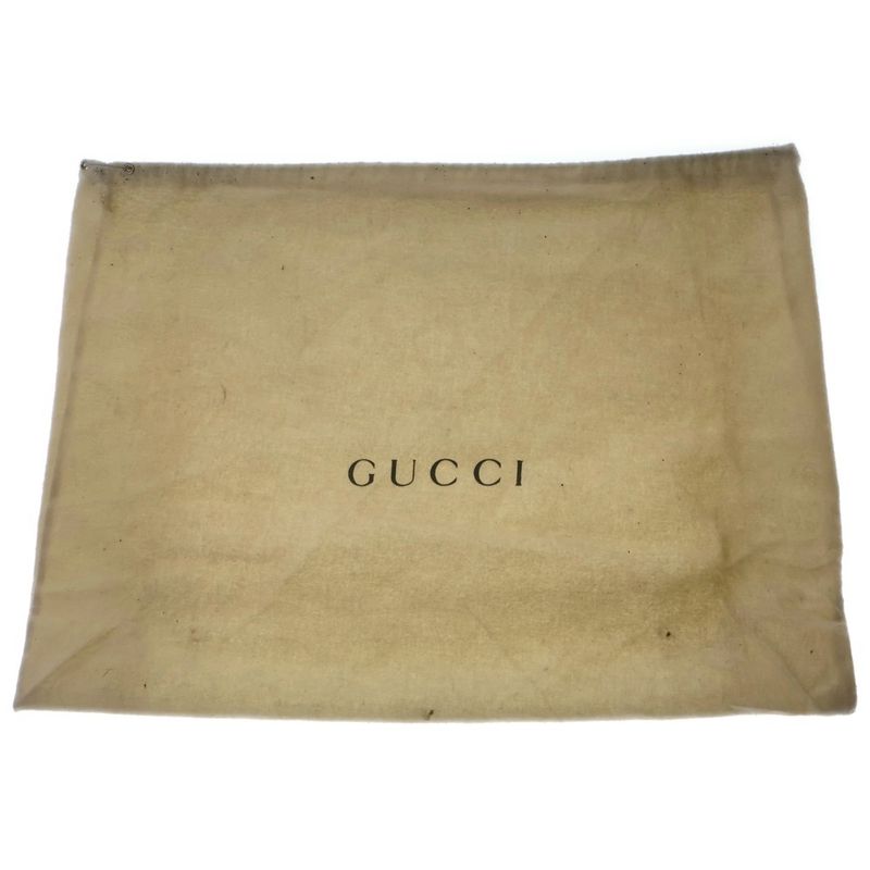 Gucci Bamboo Suede Leather Handbag Black