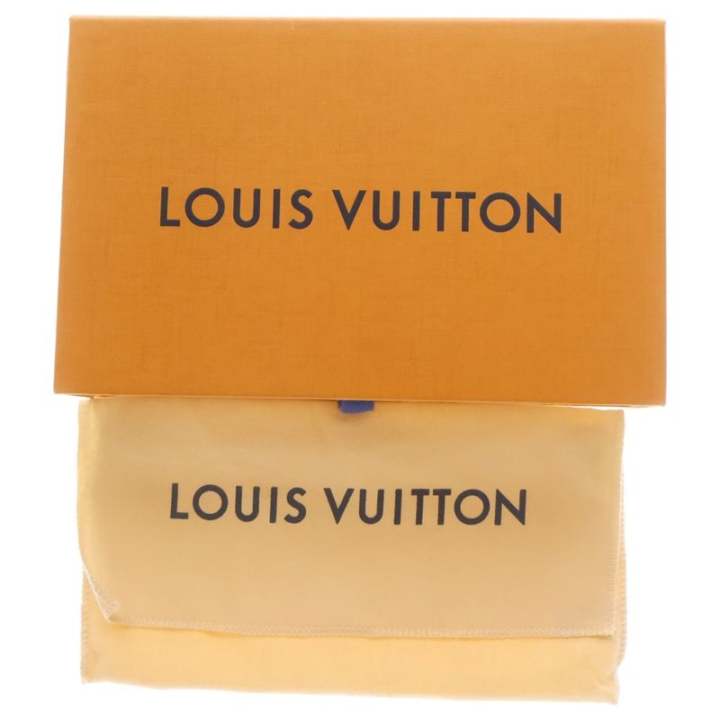 Louis Vuitton Monogram Empreinte Zippy Wallet Card Case Black Beige Leather Gold