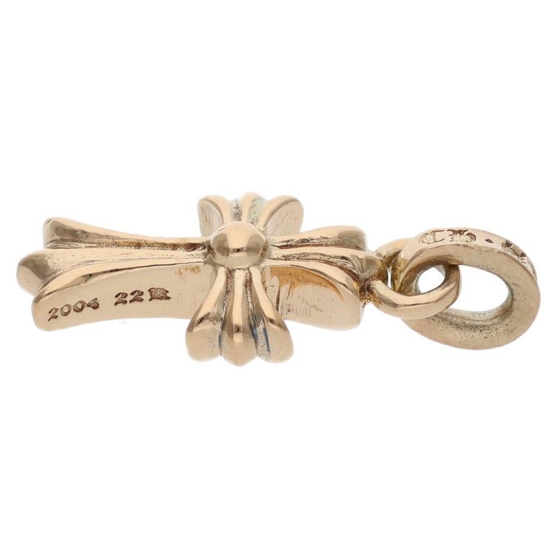 Chrome Hearts 22k Crs Bbyfat 22k Baby Fat Charm Gold Necklace Top