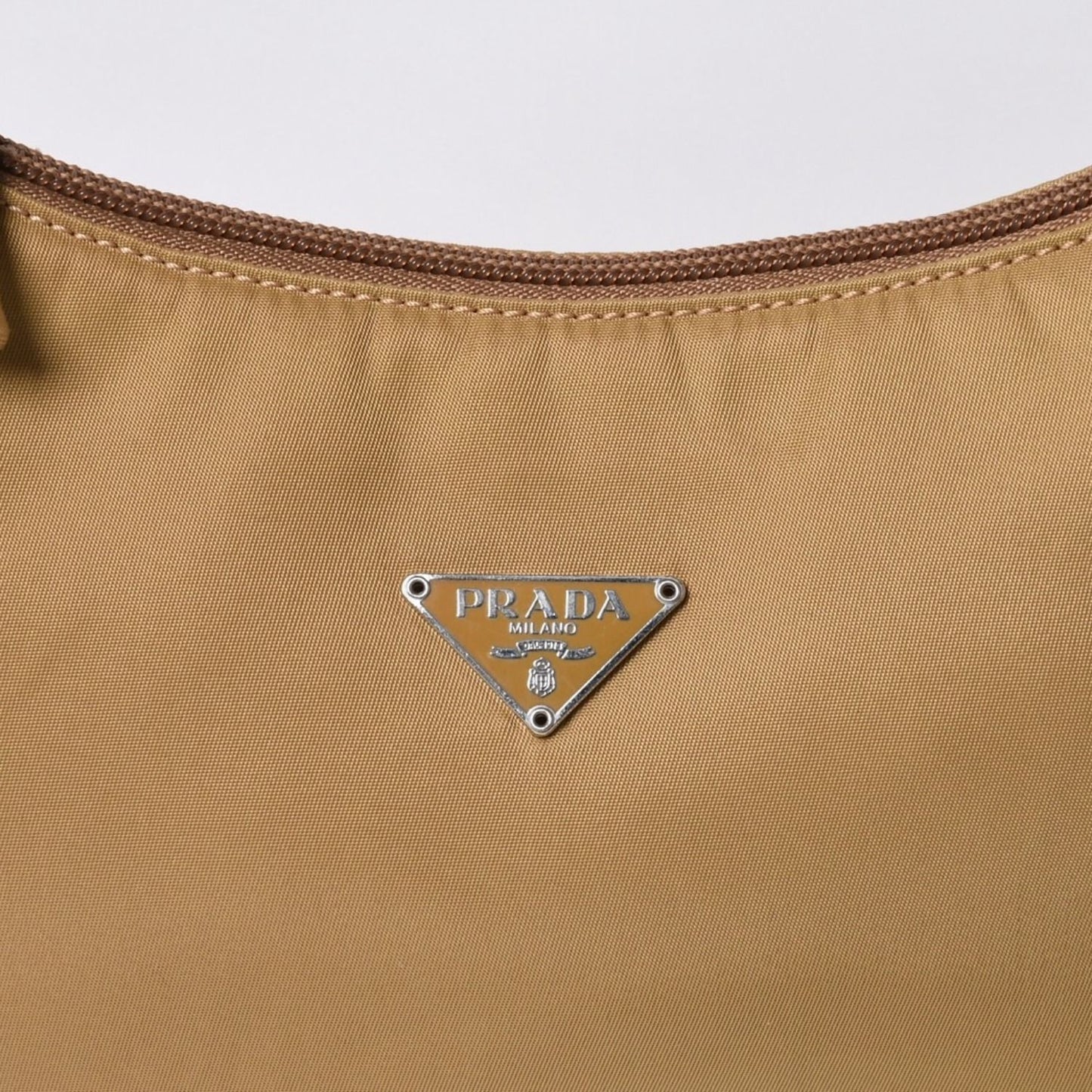 Prada Hobo Nylon Beige — view 8