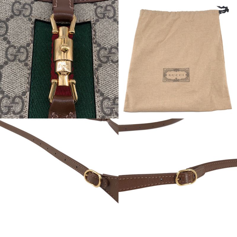 Gucci Jackie GG Supreme Shoulder Bag Beige