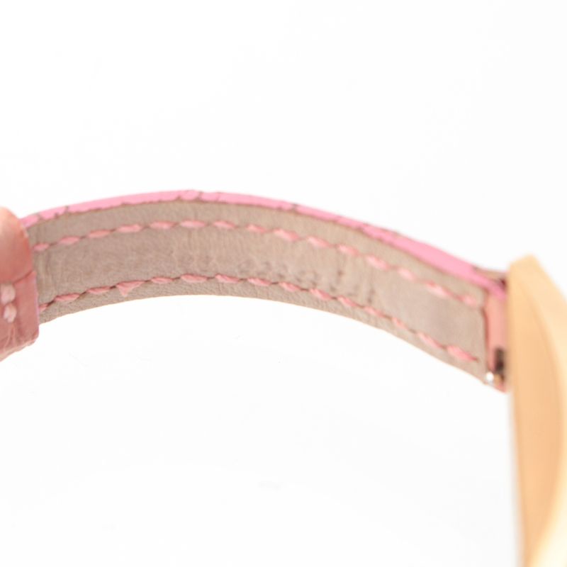 Harry Winston Avenue-c Mini 18k Pink Gold Diamond Ruby Crocodile Bracelet White