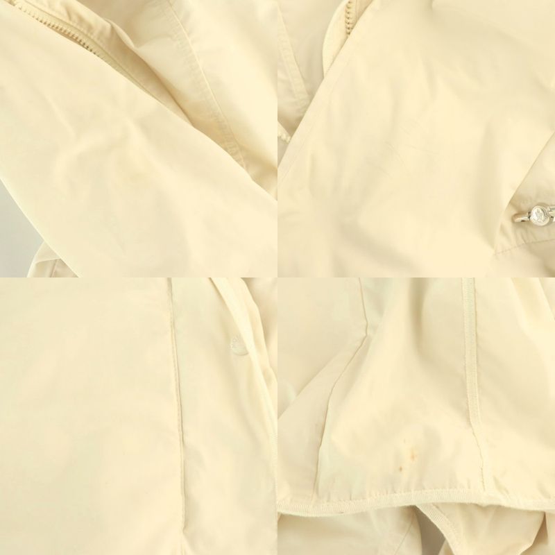 Moncler Anthemis Middle Coat Zip Up One Color Hood 0 Ivory BB