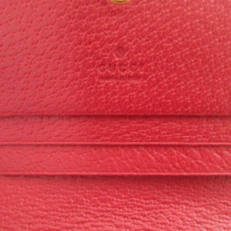 Gucci Ophidia GG Flora Red Compact Wallet Bifold
