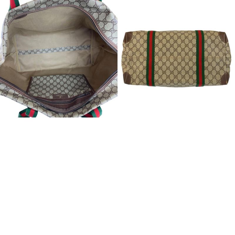 Gucci Vintage Sherry Line GG Supreme Canvas 156 19 014 Boston Bag