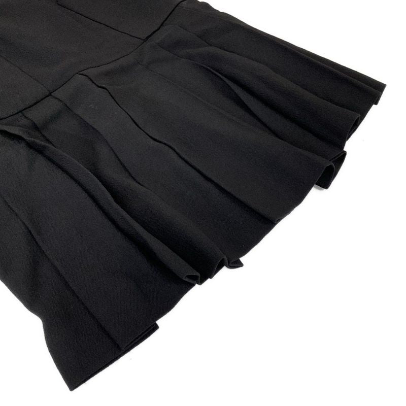 Chanel Skirts Black CC Logo Button Wool Dress
