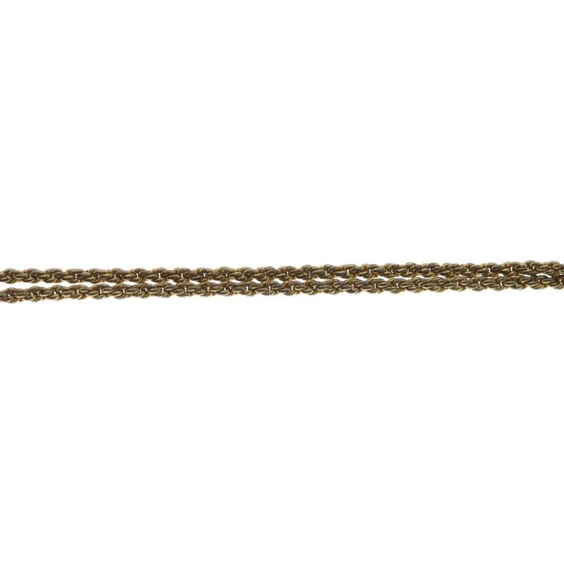 Dior Cdlogo Line Stone Necklace Pendant Chain Gold