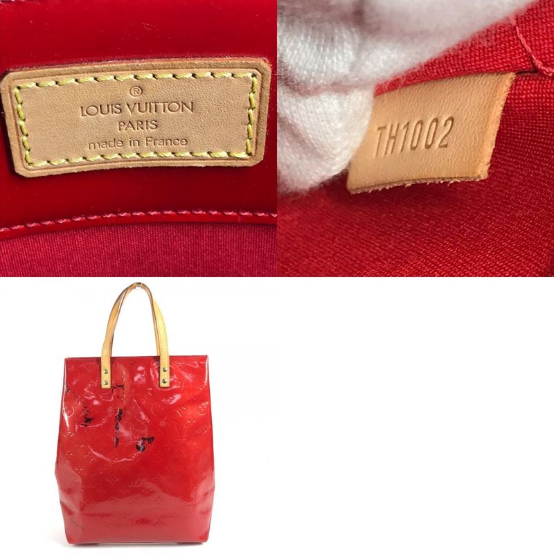 Louis Vuitton Shoulder Bag Reed MM Monogram Vernis Canvas Rouge Red