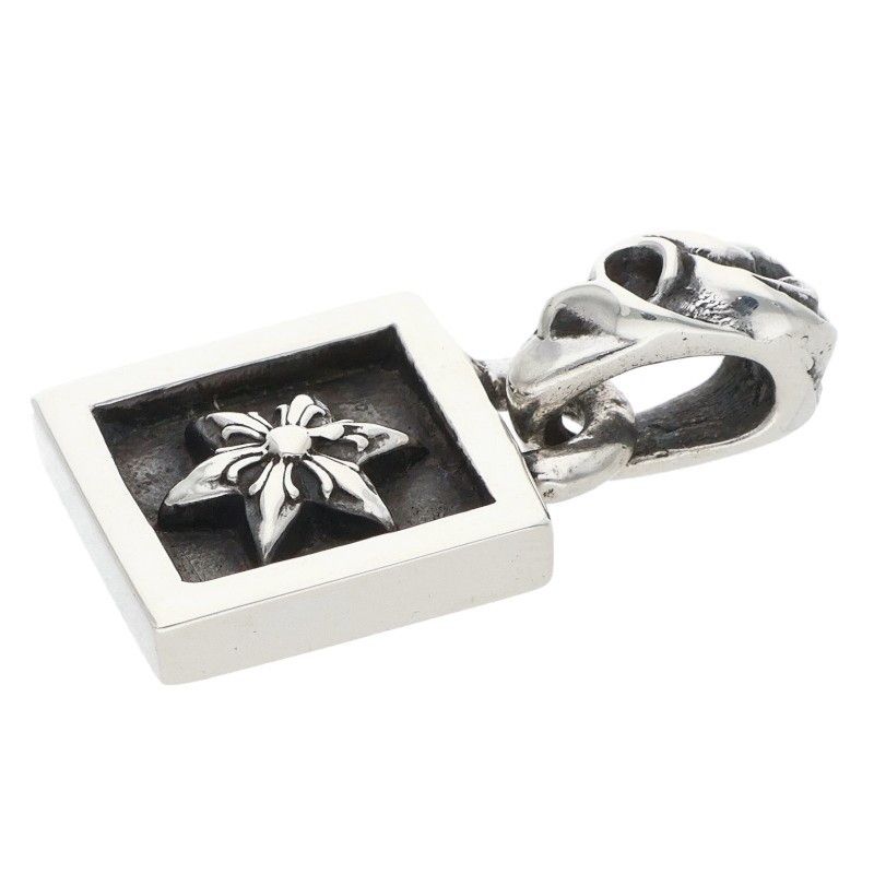 Chrome Hearts Framed Star Charm Silver Necklace Top