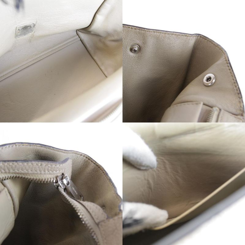 Celine Small Trapeze 2-Way Shoulder Bag Leather Suede Beige High