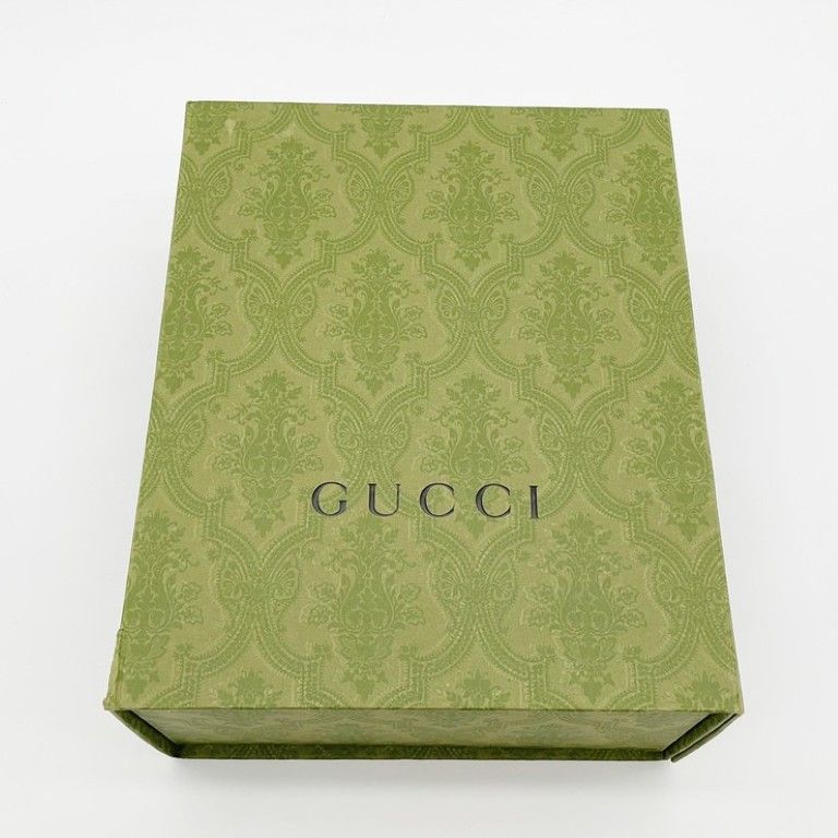Gucci Scarf GG Jacquard Brown Beige 91% Wool 9% Silk