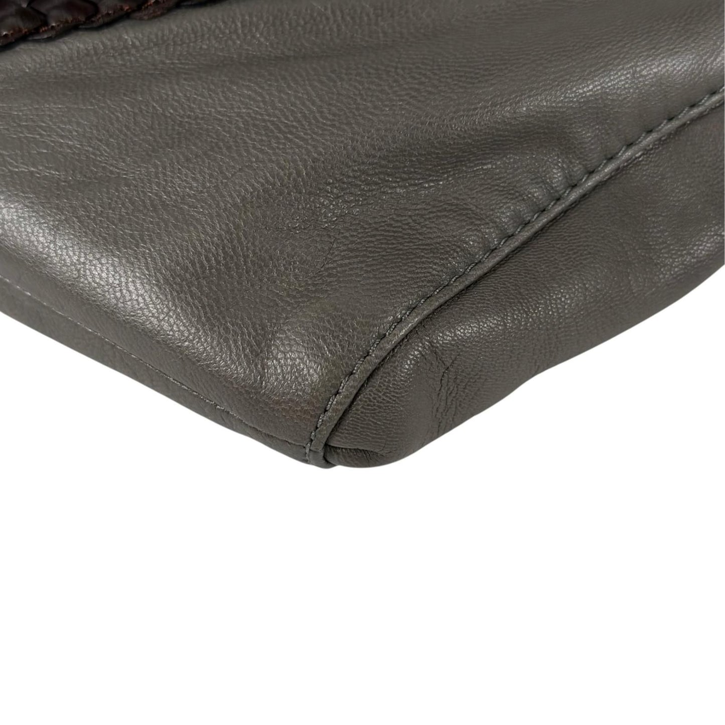 Loewe Shoulder Bag Leather Gray Braid — view 8