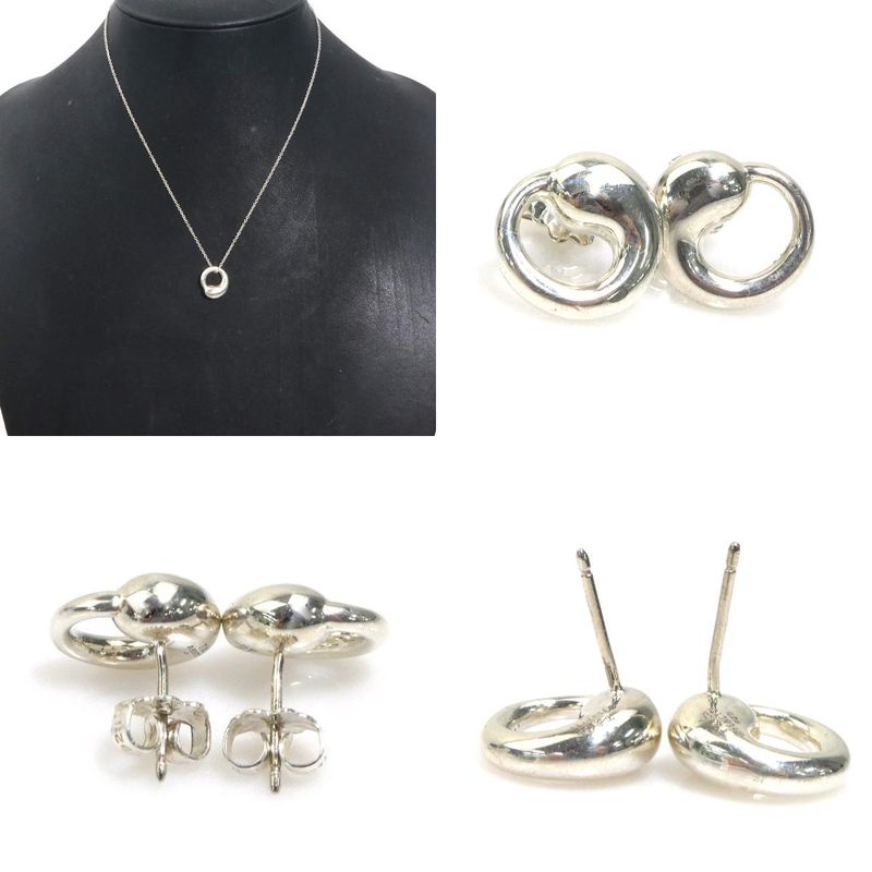 Tiffany & Co Earrings Set Necklace Eternal Circle