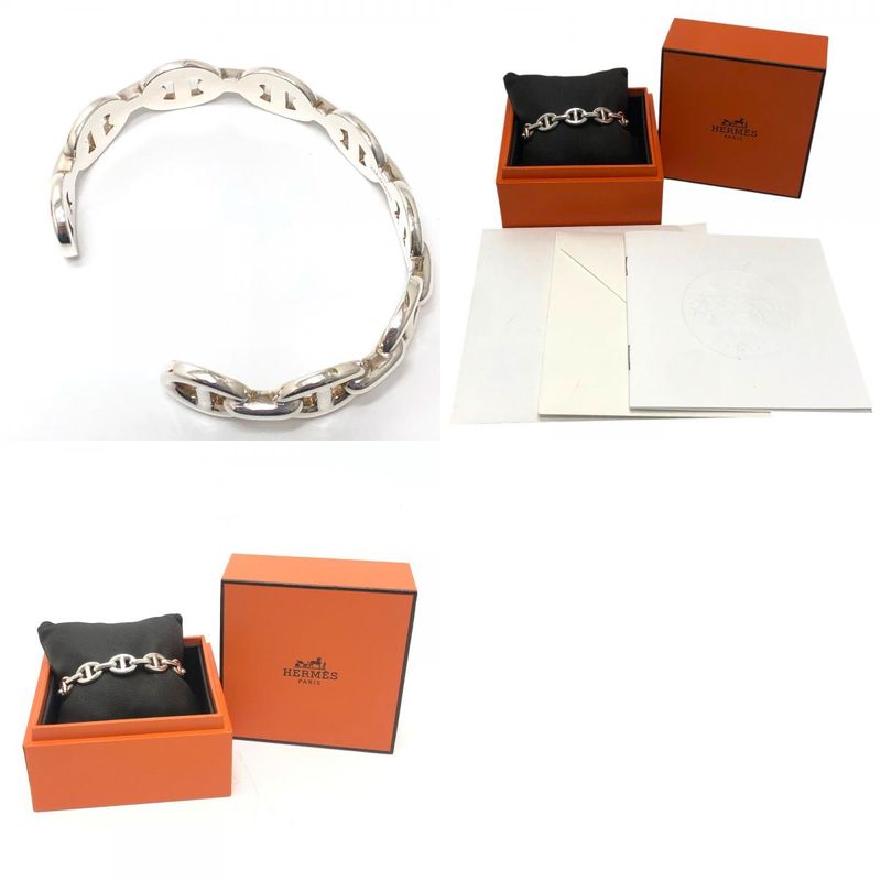 Hermes Bangle Chaine D'ancre Silver Bracelet
