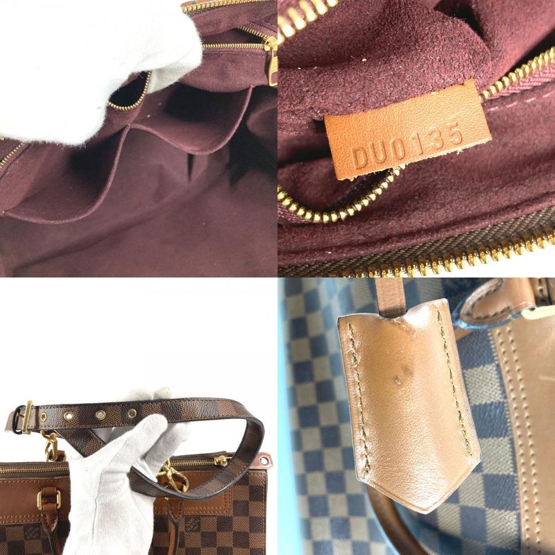 Louis Vuitton Shoulder Bag Greenwich Damier Canvas Ebene Brown