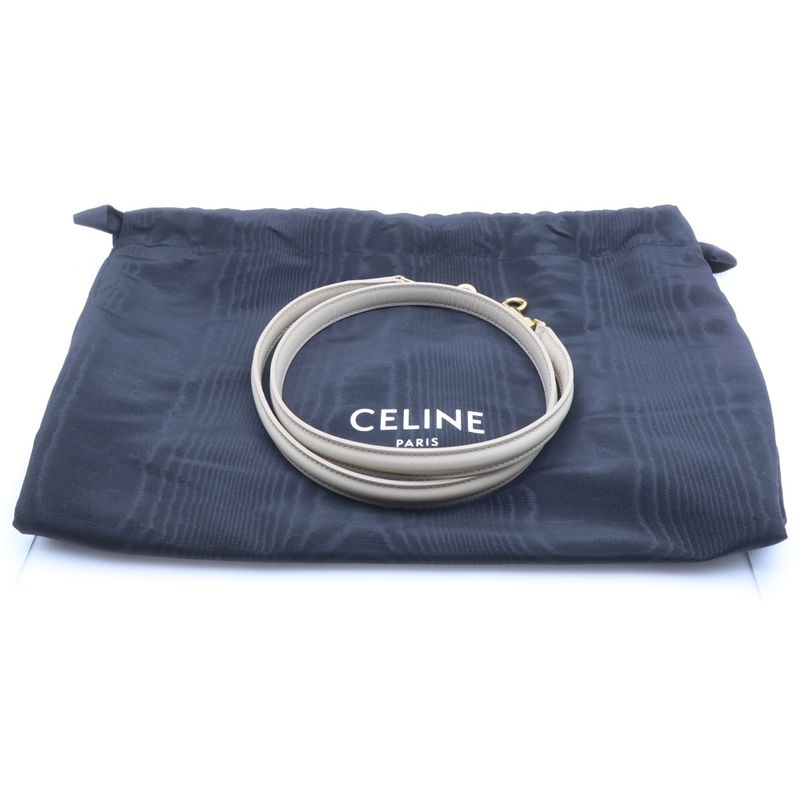 Celine Small 16 Seeds 2-Way Shoulder Bag Ivory Calfskin Gold