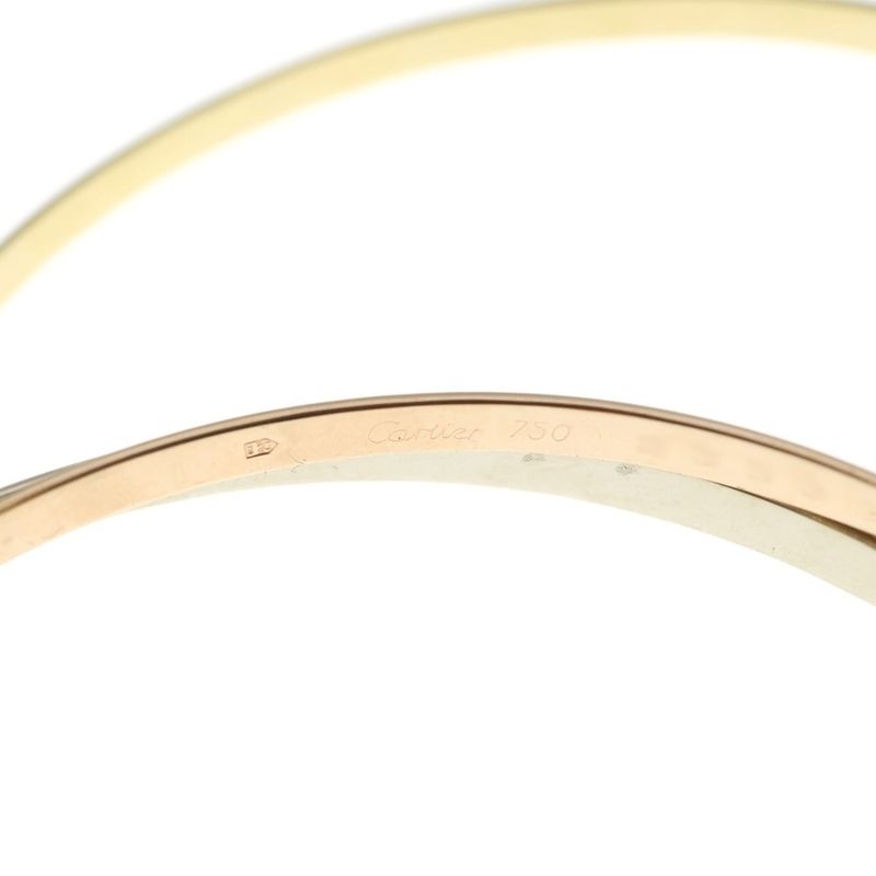 Cartier Trinity Bracelet Triple Bangle Yellow Gold Pink White
