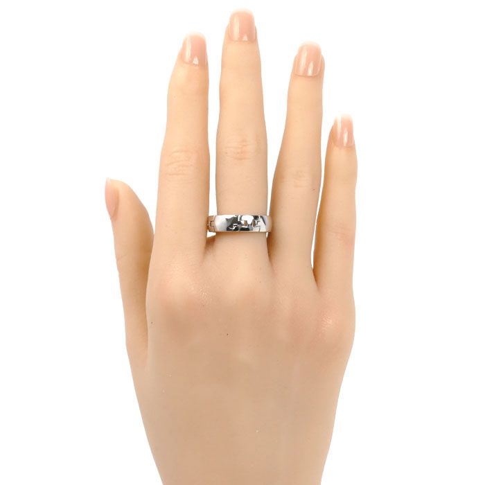 Hermes 18k White Gold Hera Cles Ring