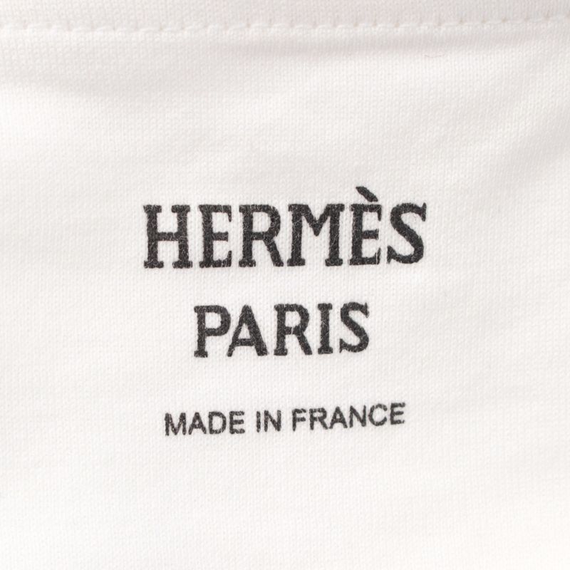 Hermes Cotton Chaine D'ancre Embroidery Dress White 40