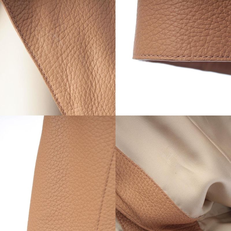 Hermes Deerskin Leather Sleeveless Dress Beige 38