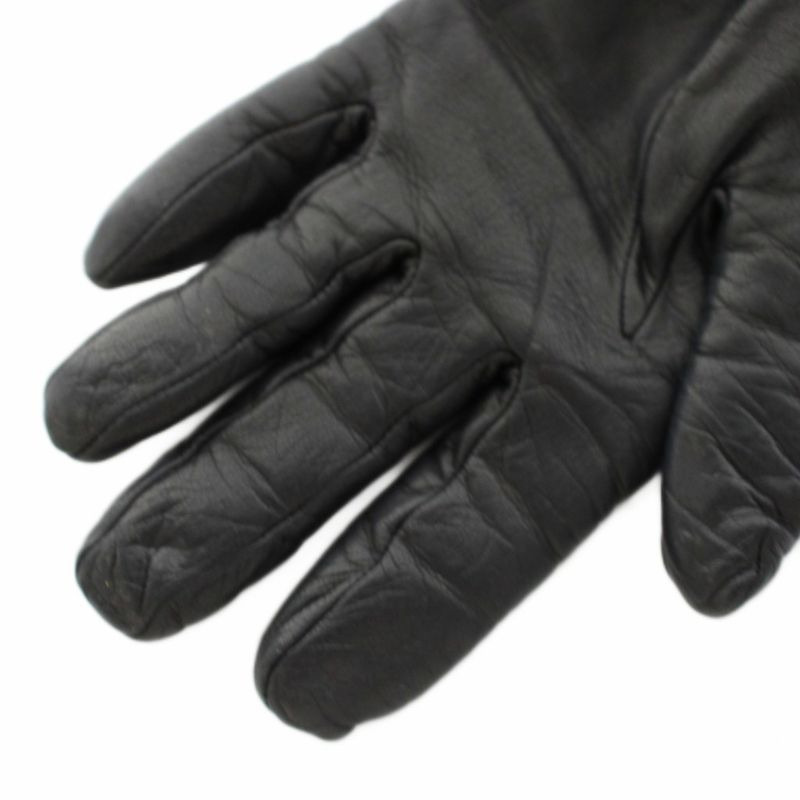 Hermes Princess Kelly Gloves Cadena Lamb Leather Mink 6 Black Brown YT
