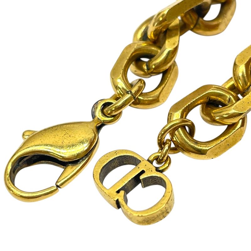 Dior J'adior Chain Plate Bracelet Bangle Logo Gold Luxury Glamorous Sophisticati