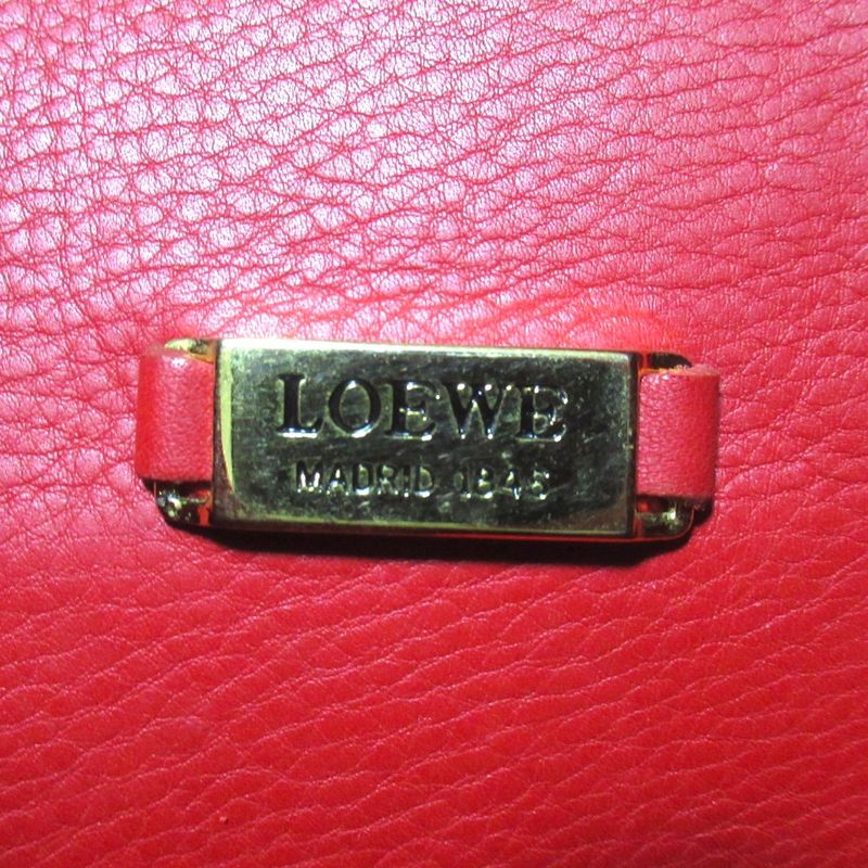 Loewe Vintage Anton Leather Backpack Red Gold