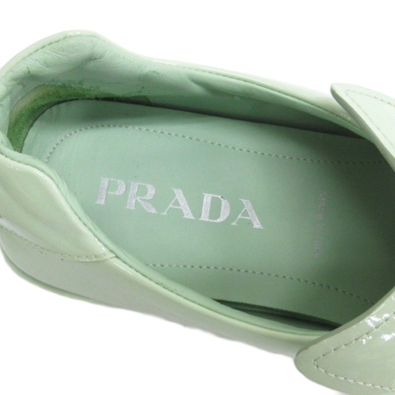 Prada Enamel Loafer Light Green 6.5