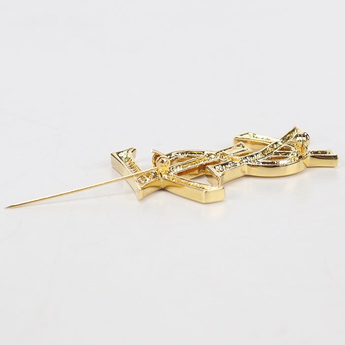 Saint Laurent Vintage Yves Brooch Metal