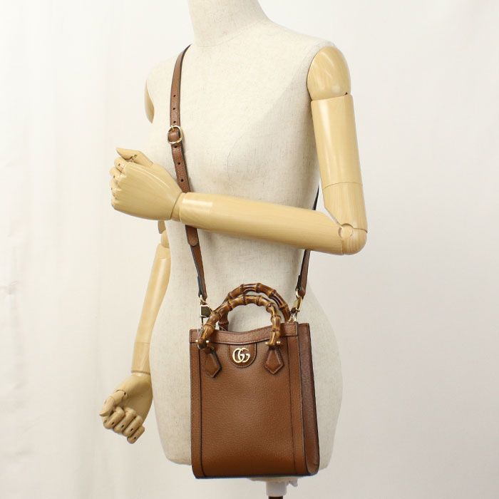 Gucci 2-Way Diana Tote Leather