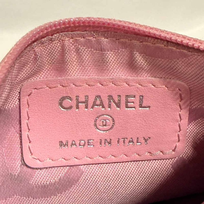Chanel Coin Case Pouch CC Logo Pink